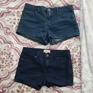 Forever 21 Jean Shorts - Medium Blue and Dark Blue